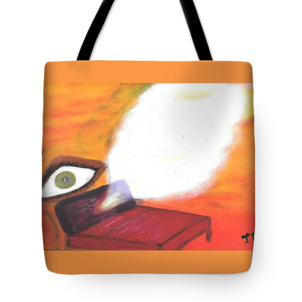 Meditation Tote Bag featuring the painting Mind's Eye by Esoteric Gardens KN