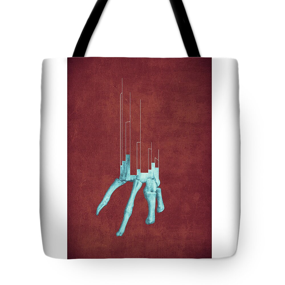 Abstract Tote Bag featuring the photograph Minerva - Abstract Geometric Bone Art by Joseph Westrupp