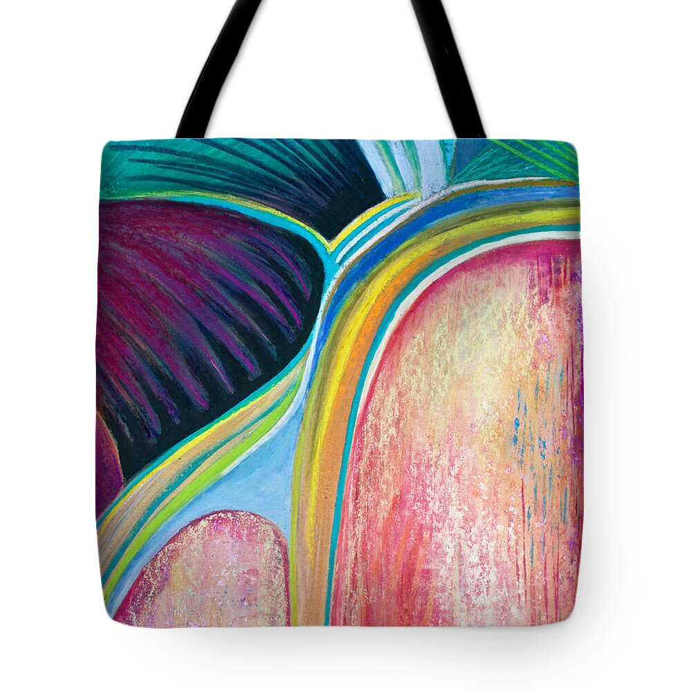  Tote Bag featuring the painting Mining for Resources by Polly Castor