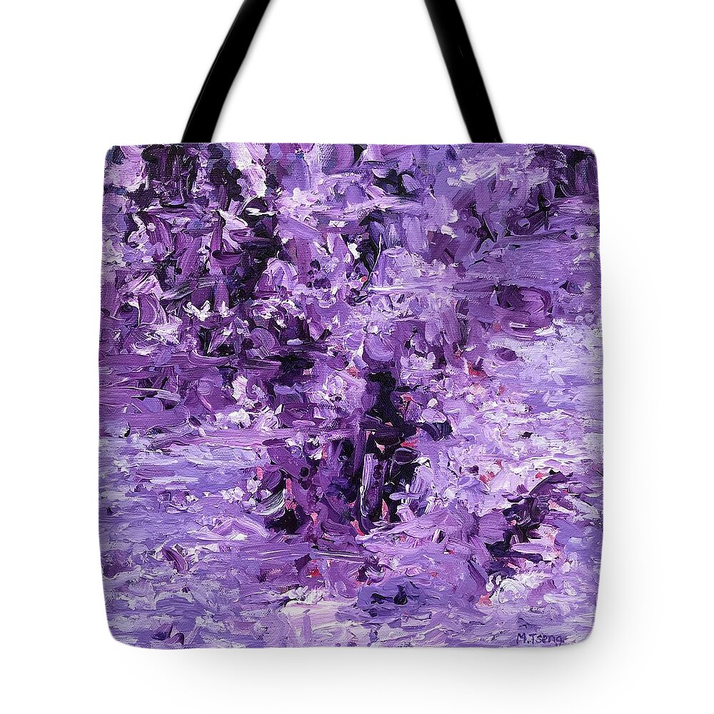 Mirage Tote Bag featuring the painting Mirage #7 by Milly Tseng