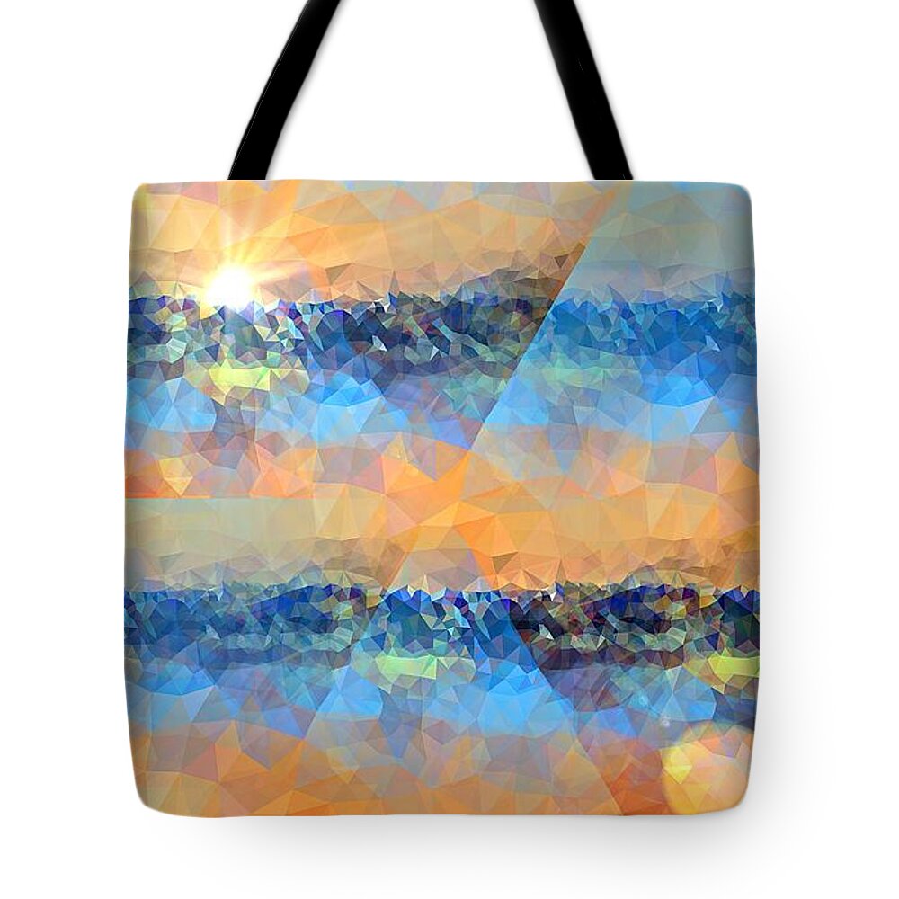 Digital Tote Bag featuring the digital art Mirage River by David Manlove