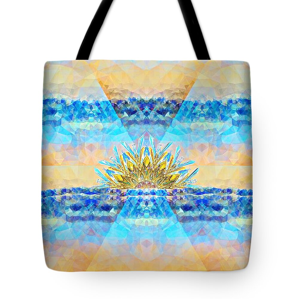 Mirage Tote Bag featuring the digital art Mirage Sunrise by David Manlove
