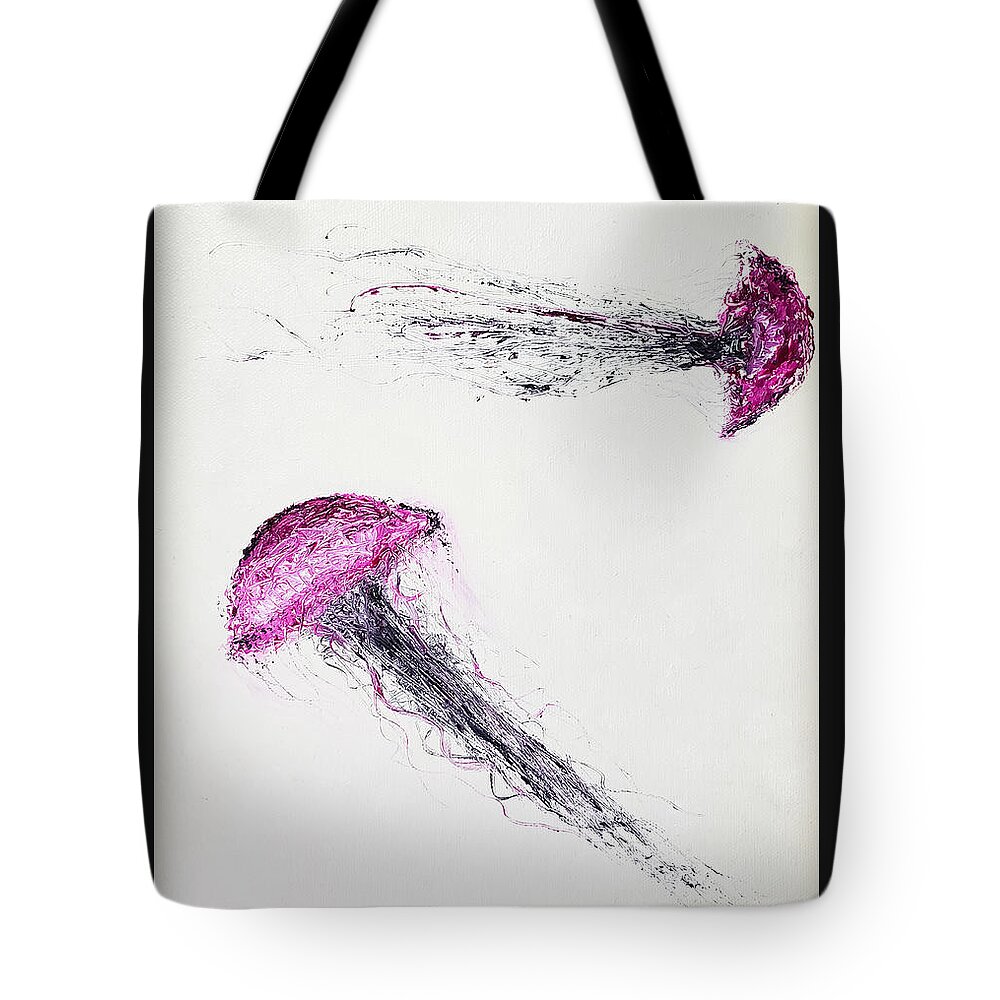 Abstract Tote Bag featuring the painting Misdirection by Christine Bolden