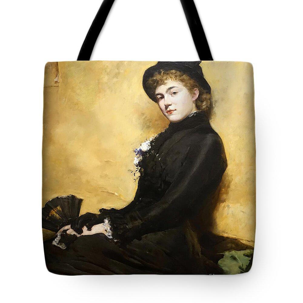 Miss H. Tote Bag featuring the painting Miss H by Douglas Volk