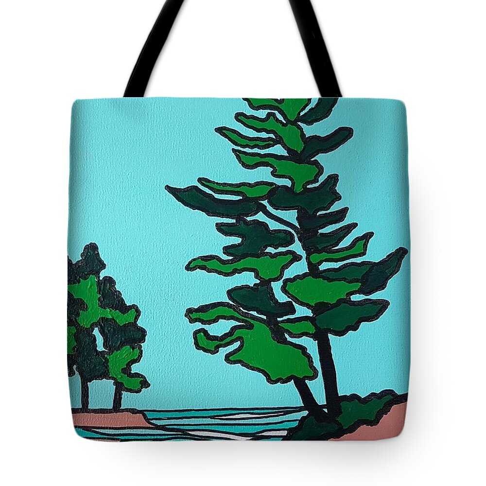 Landscape Tote Bag featuring the painting Missing You by Petra Burgmann