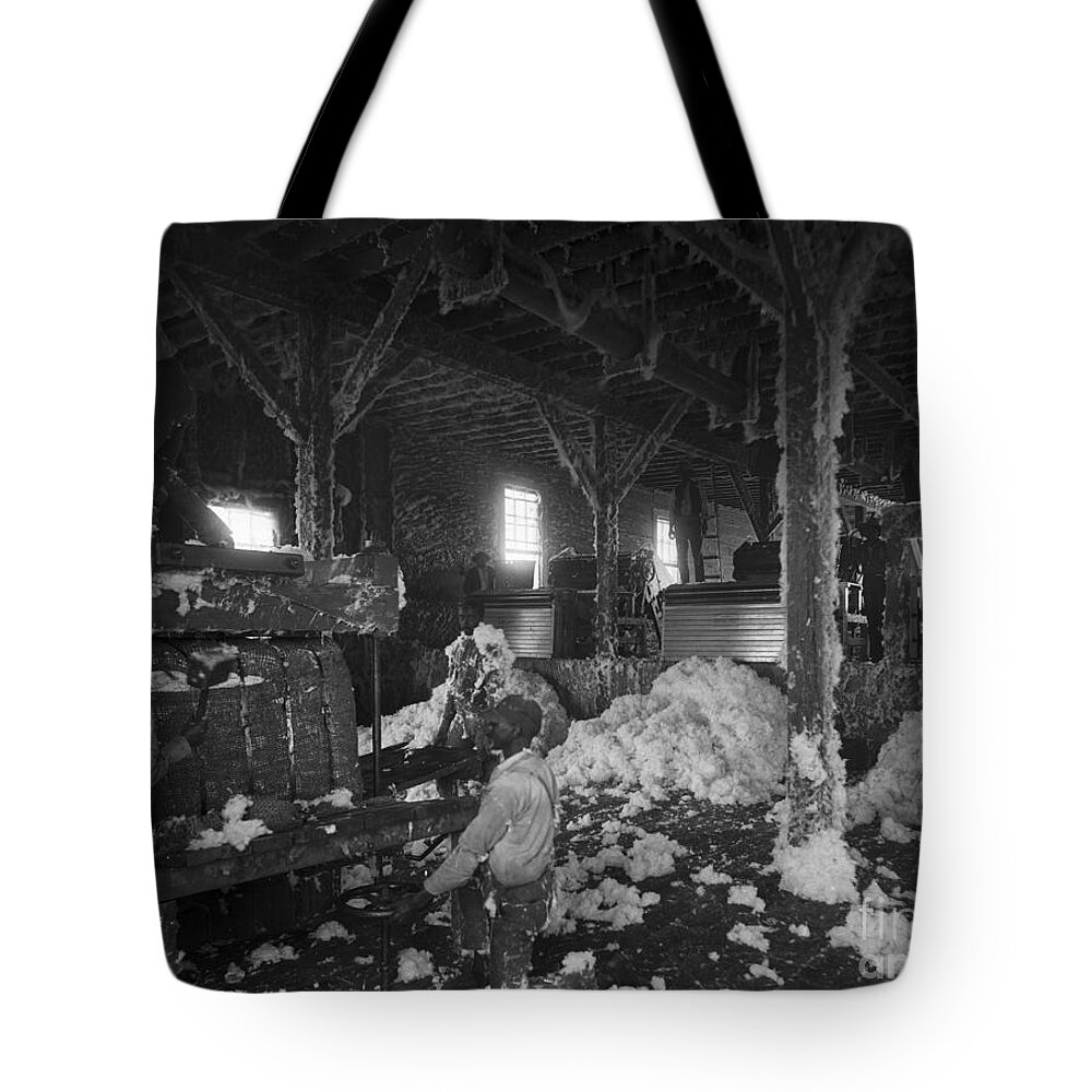 1899 Tote Bag featuring the photograph Mississippi Cotton Gin, c1899 by Granger