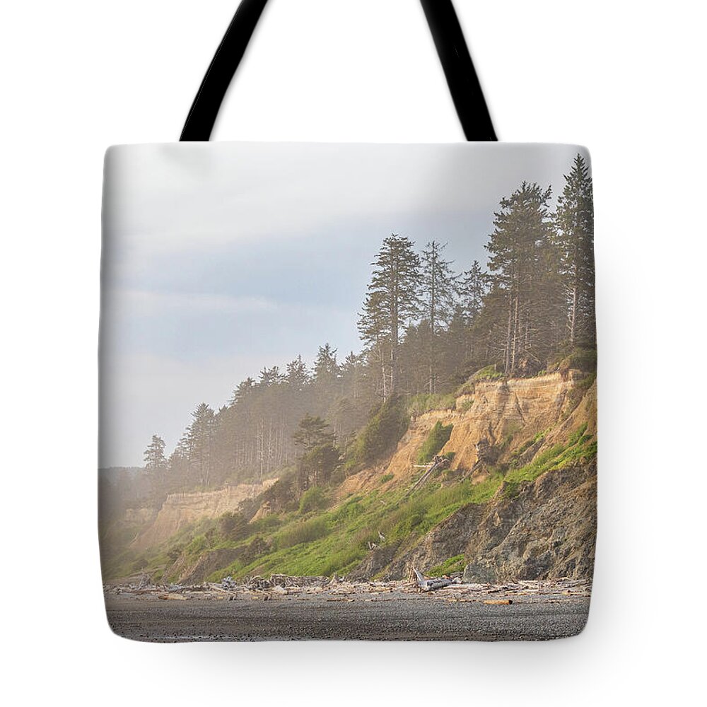 Ocean Tote Bag featuring the photograph Misty coastline by Robert Miller