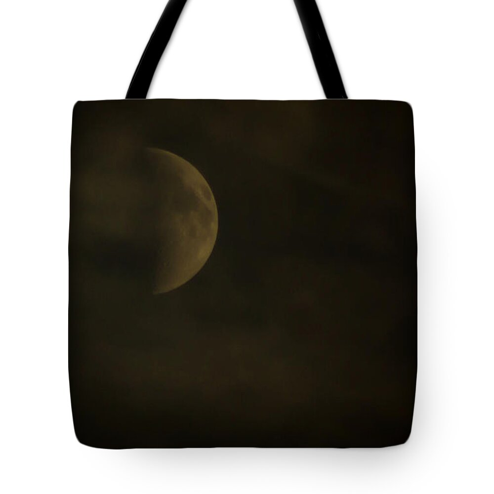 Misty Tote Bag featuring the photograph Misty Moon by Gregg Ott