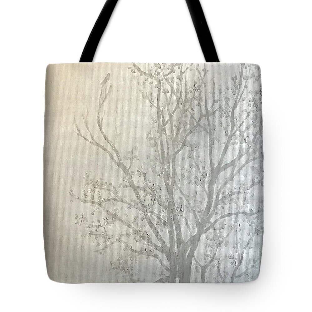 Mist Tote Bag featuring the painting Misty Morn by Anne Marie Brown