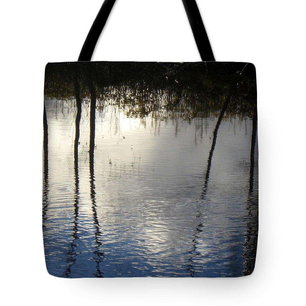 Pond Tote Bag featuring the photograph Misty pond by Pauli Hyvonen