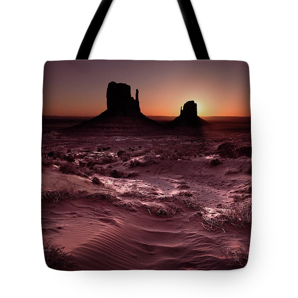 Utah Tote Bag featuring the photograph Mittens at Sunrise by Mark Gomez