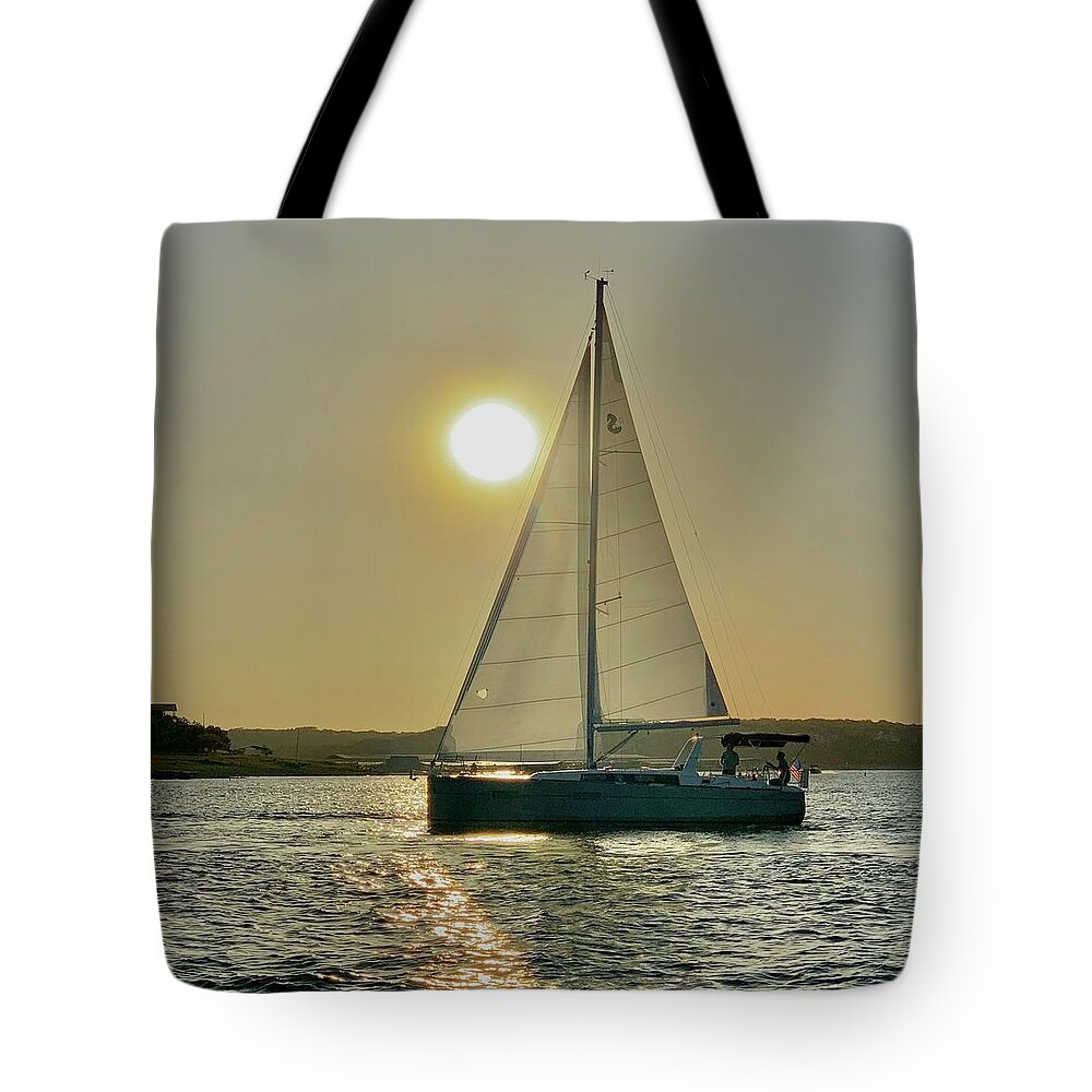 Sunset Tote Bag featuring the photograph Moana Sunset by Kelly Smith