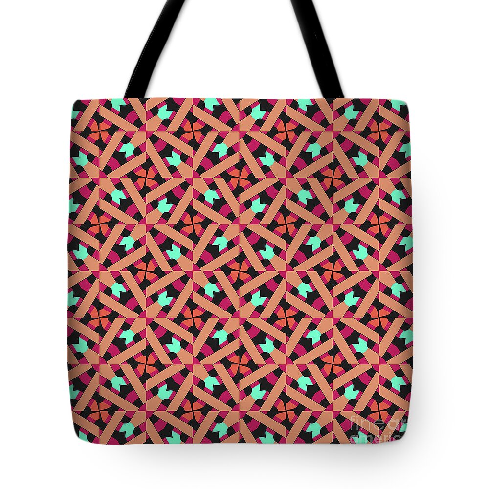Patterns Tote Bag featuring the digital art Modern Geometric Designer Pattern 2238 by Philip Preston