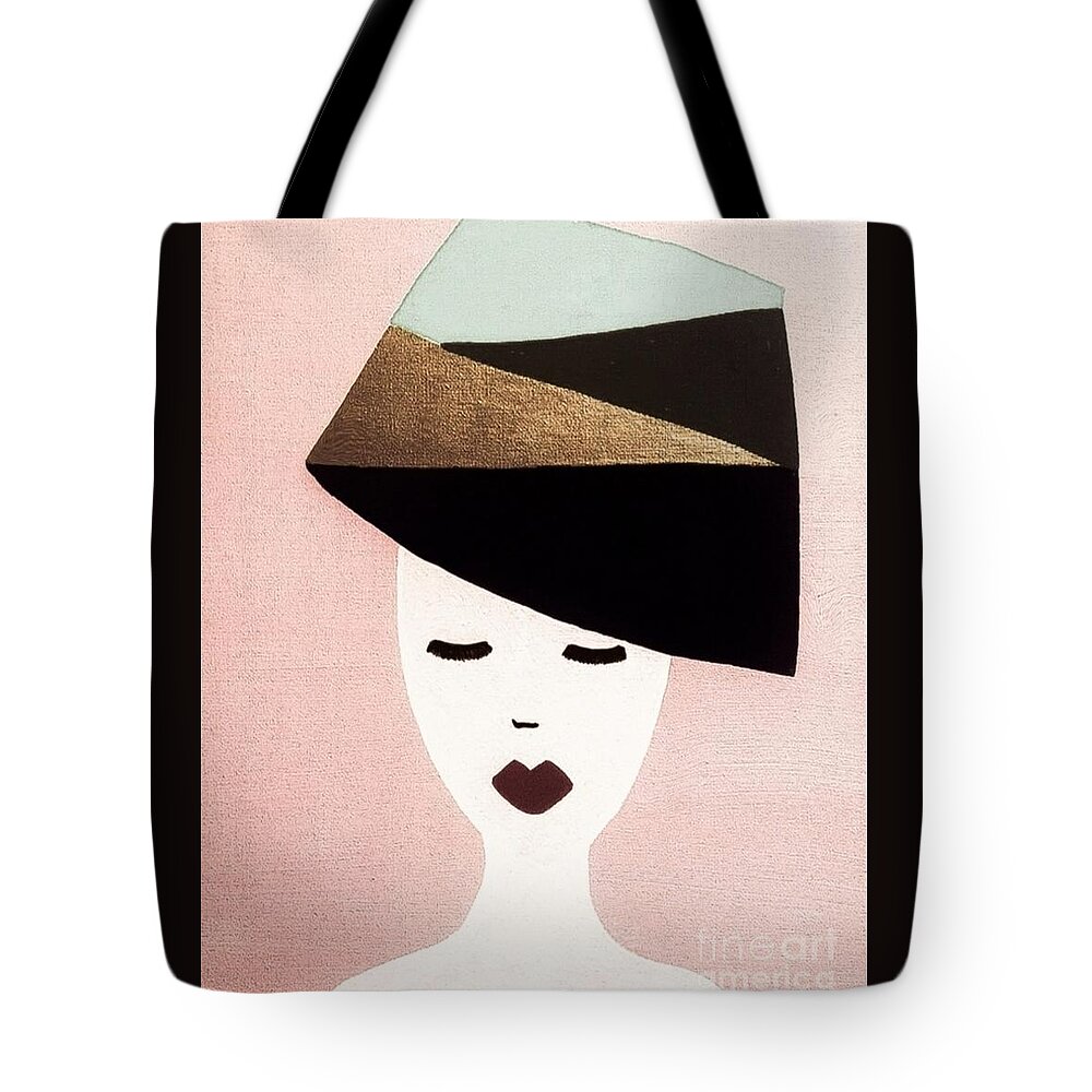 Abstrakt Tote Bag featuring the mixed media Modern lady by Nomi Morina