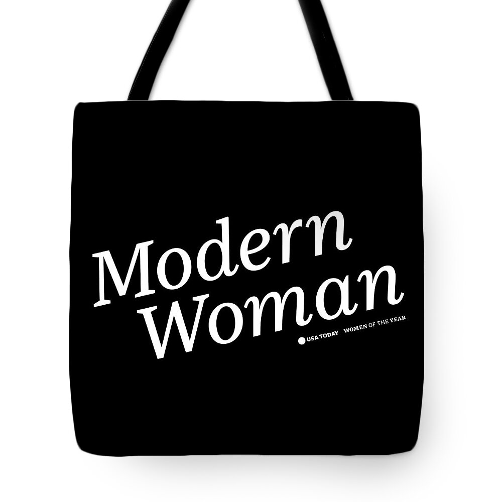 Modern Woman White Tote Bag