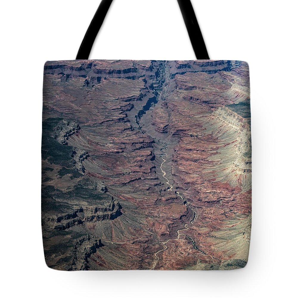 Grand Canyon National Park Tote Bag featuring the photograph Mohawk Canyon in Grand Canyon National Park Aerial View by David Oppenheimer