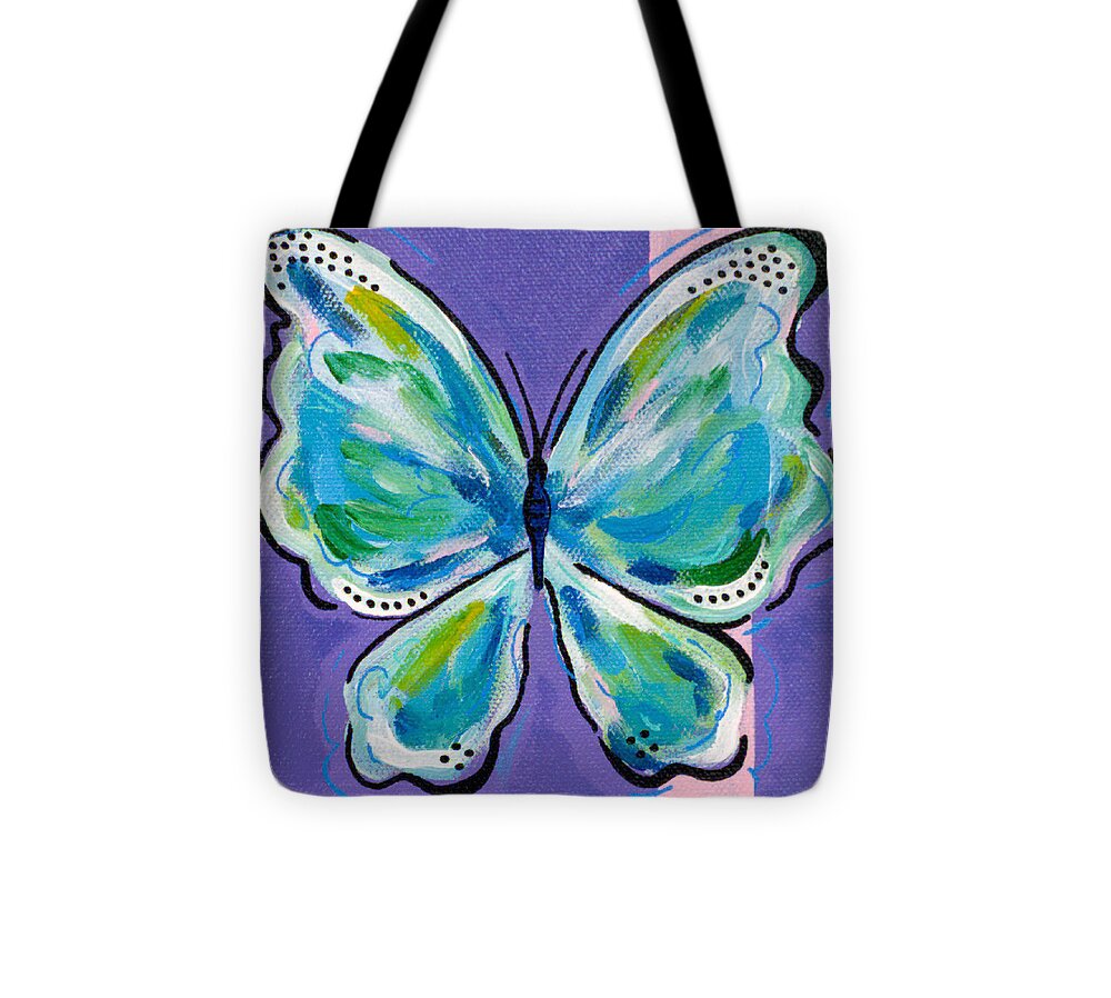Butterfly Tote Bag featuring the painting Moment in Time by Beth Ann Scott
