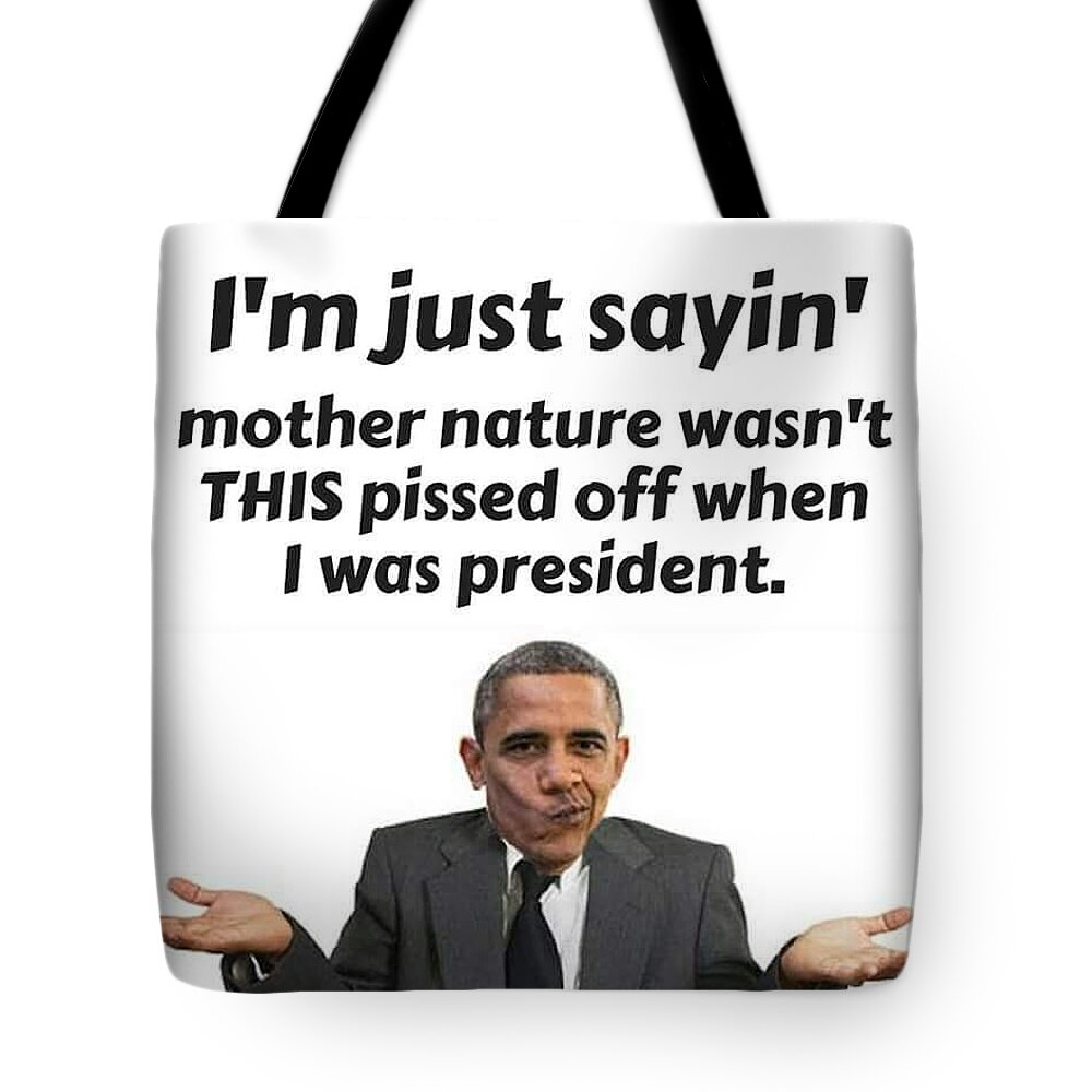 Obama. Quarterback Tote Bag featuring the photograph Monday Morning by Trevor A Smith