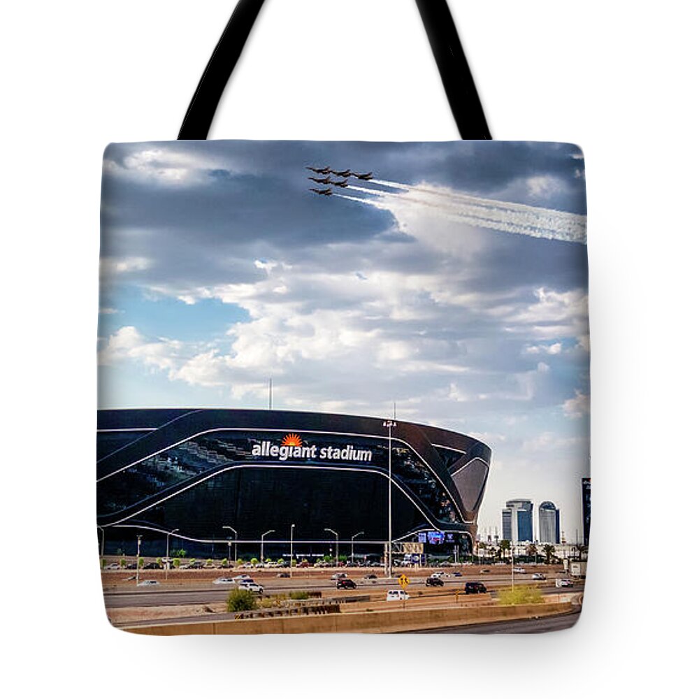  Tote Bag featuring the photograph Monday Night Football Las Vegas by Michael W Rogers