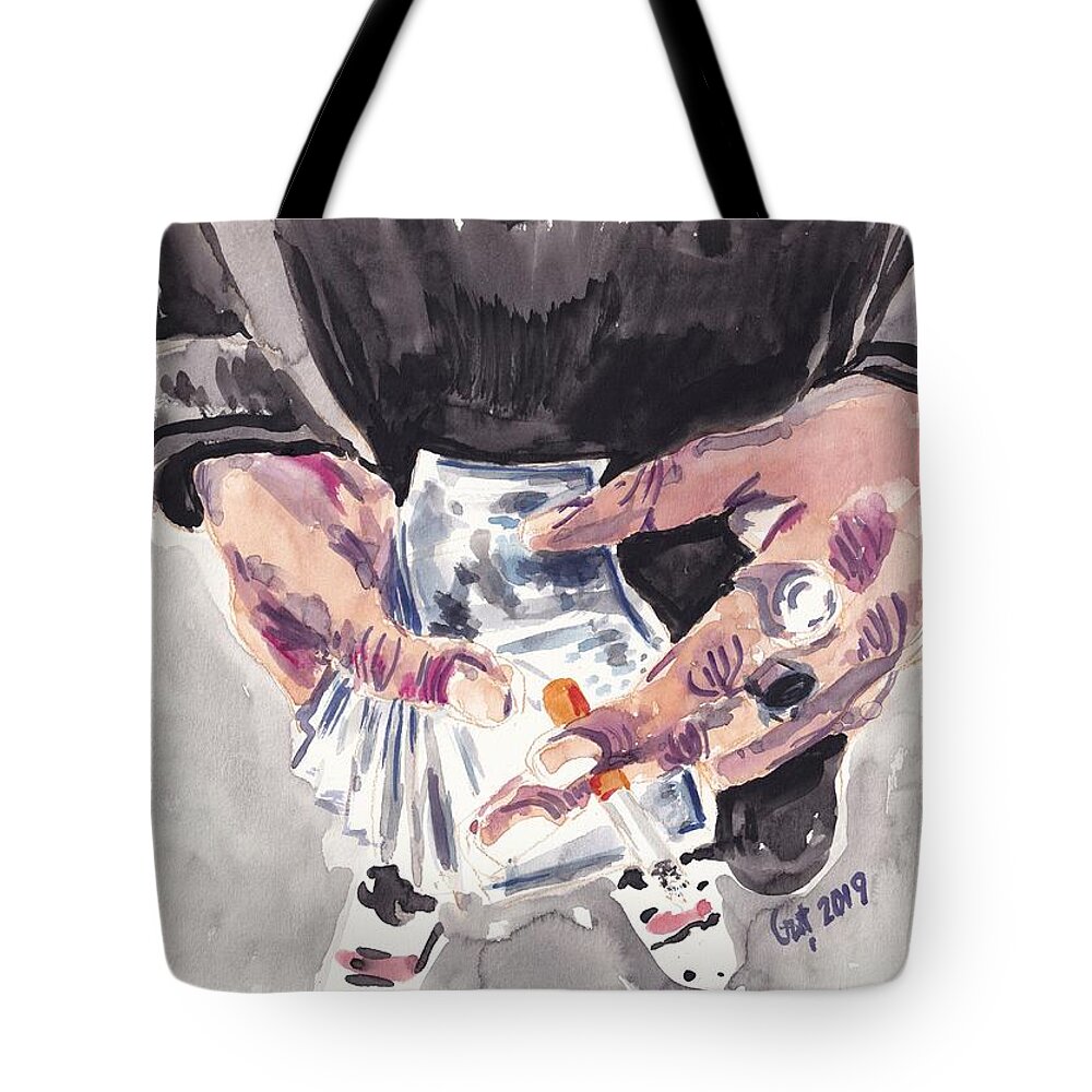Money Tote Bag featuring the painting Money by George Cret