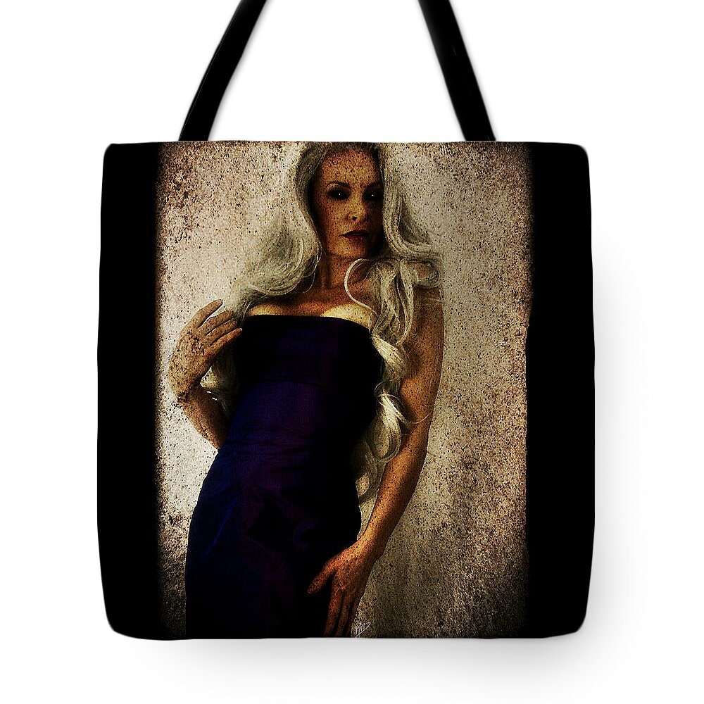 Dark Tote Bag featuring the digital art Monique 2 by Mark Baranowski