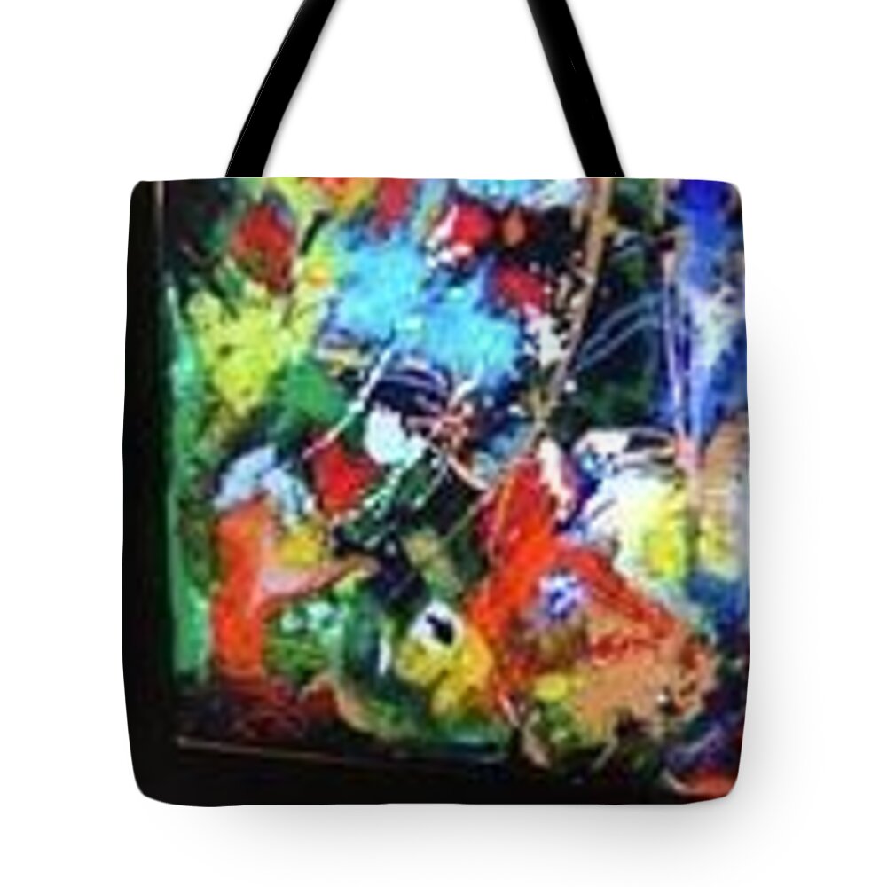Diverse Tote Bag featuring the painting Moniqui by Cheery Stewart Josephs