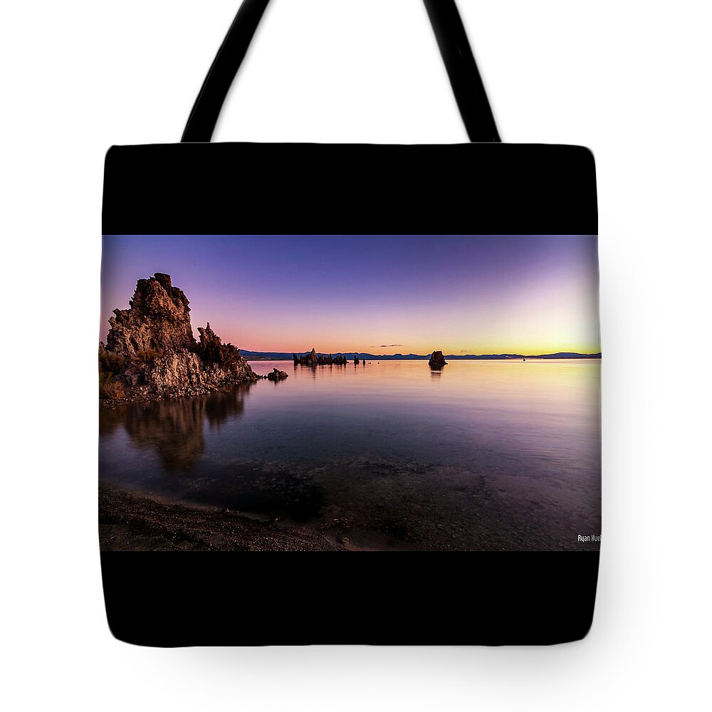 Landscape Tote Bag featuring the photograph Mono Lake Purple Sunrise by Ryan Huebel