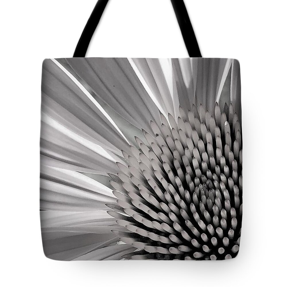 Monochrome Tote Bag featuring the photograph Monochrome Flower by Rachelle Stracke