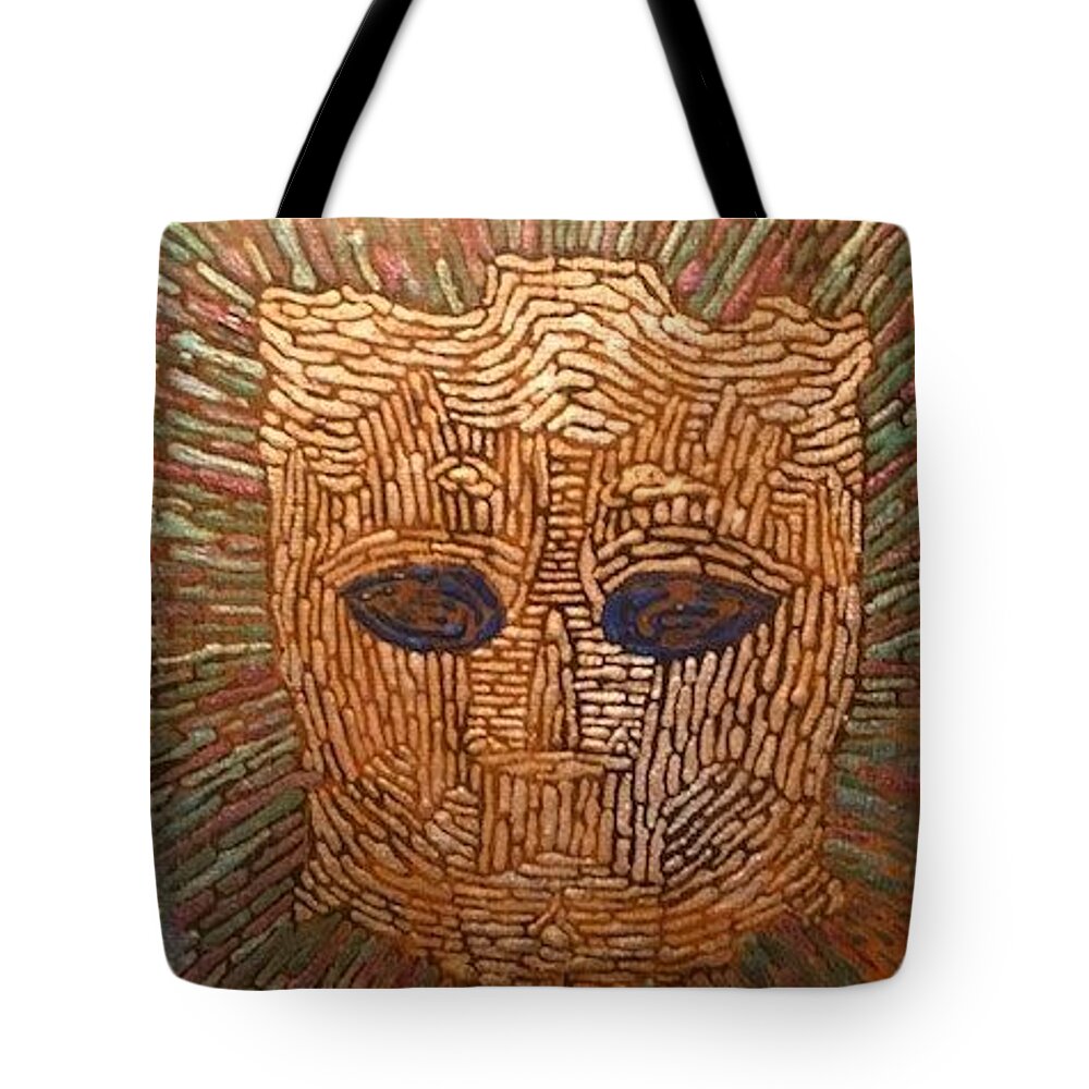 Masquerade Tote Bag featuring the painting Monster by Darren Whitson