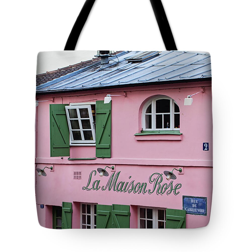 Montmartre Cafe Tote Bag featuring the photograph Montmartre Cafe by Melanie Alexandra Price