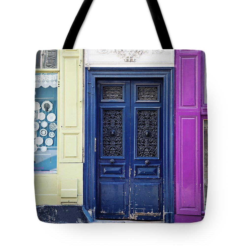 Paris Photography Tote Bag featuring the photograph Montmartre Colors - Paris Doors by Melanie Alexandra Price