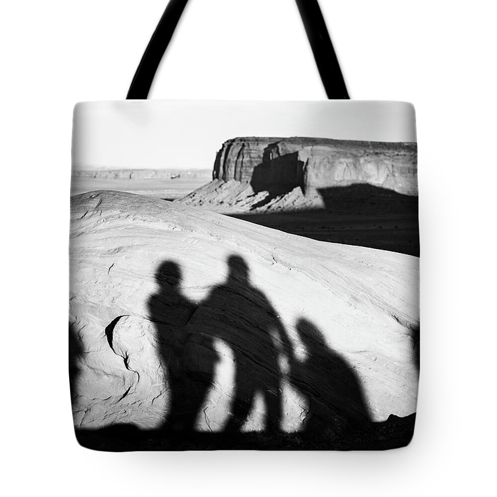 Black And White Tote Bag featuring the photograph Monument Valley XXIII BW by David Gordon