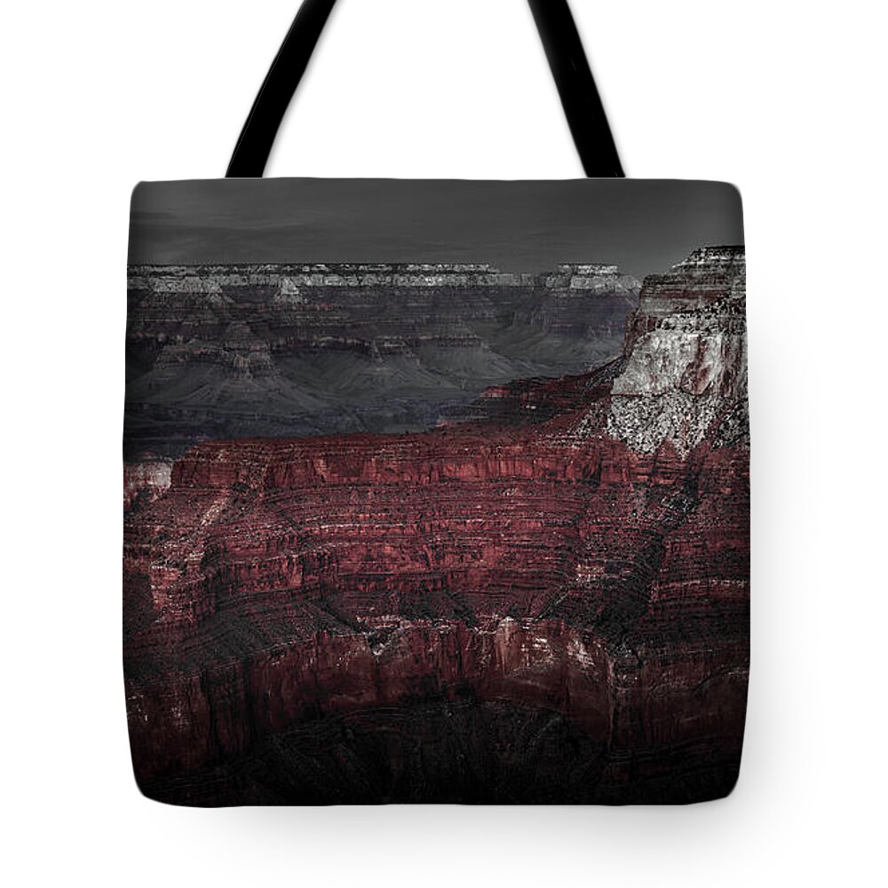 Grand Canyon Tote Bag featuring the photograph Moody Grand Canyon by Doug Sturgess