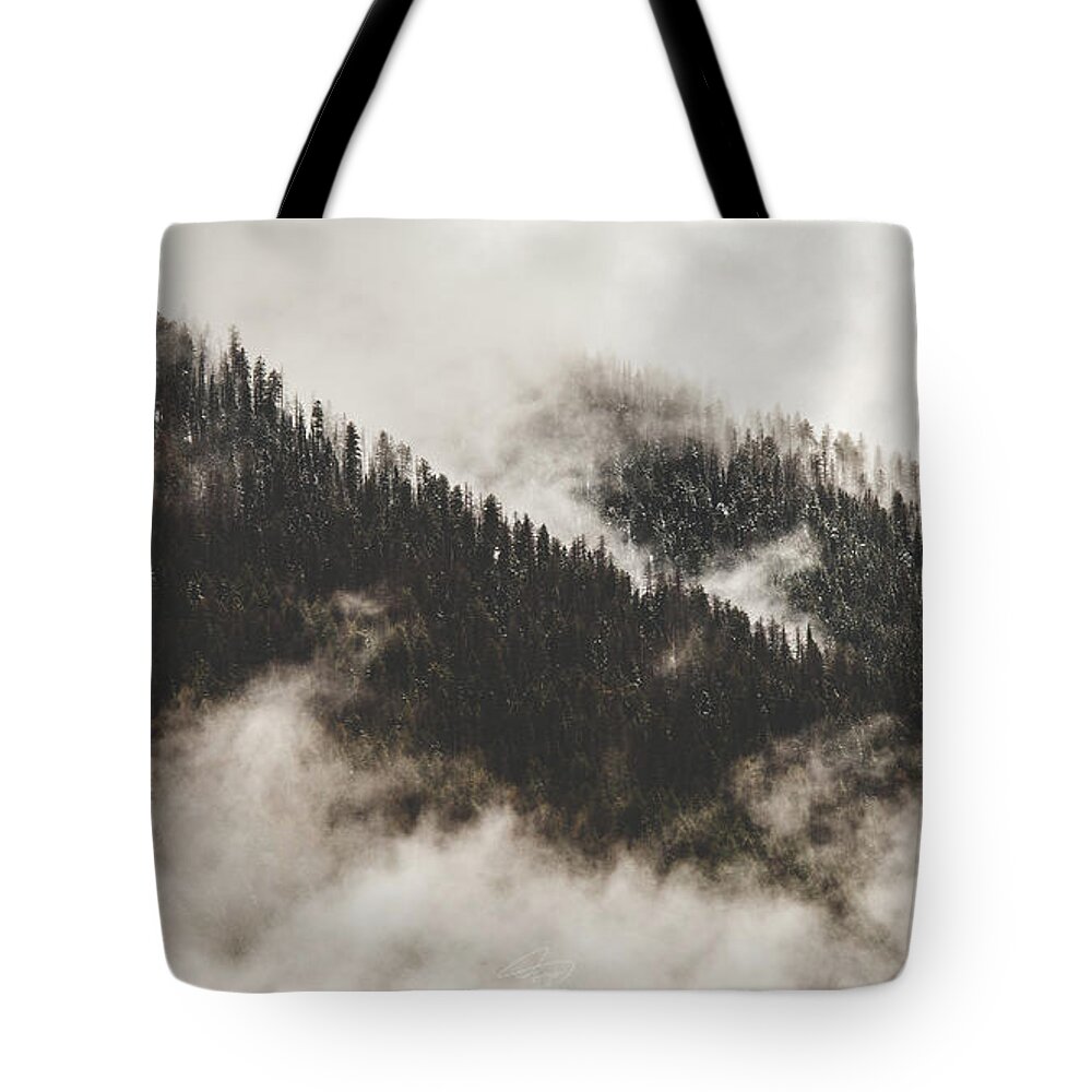  Tote Bag featuring the photograph Moody Montana Mountains by William Boggs