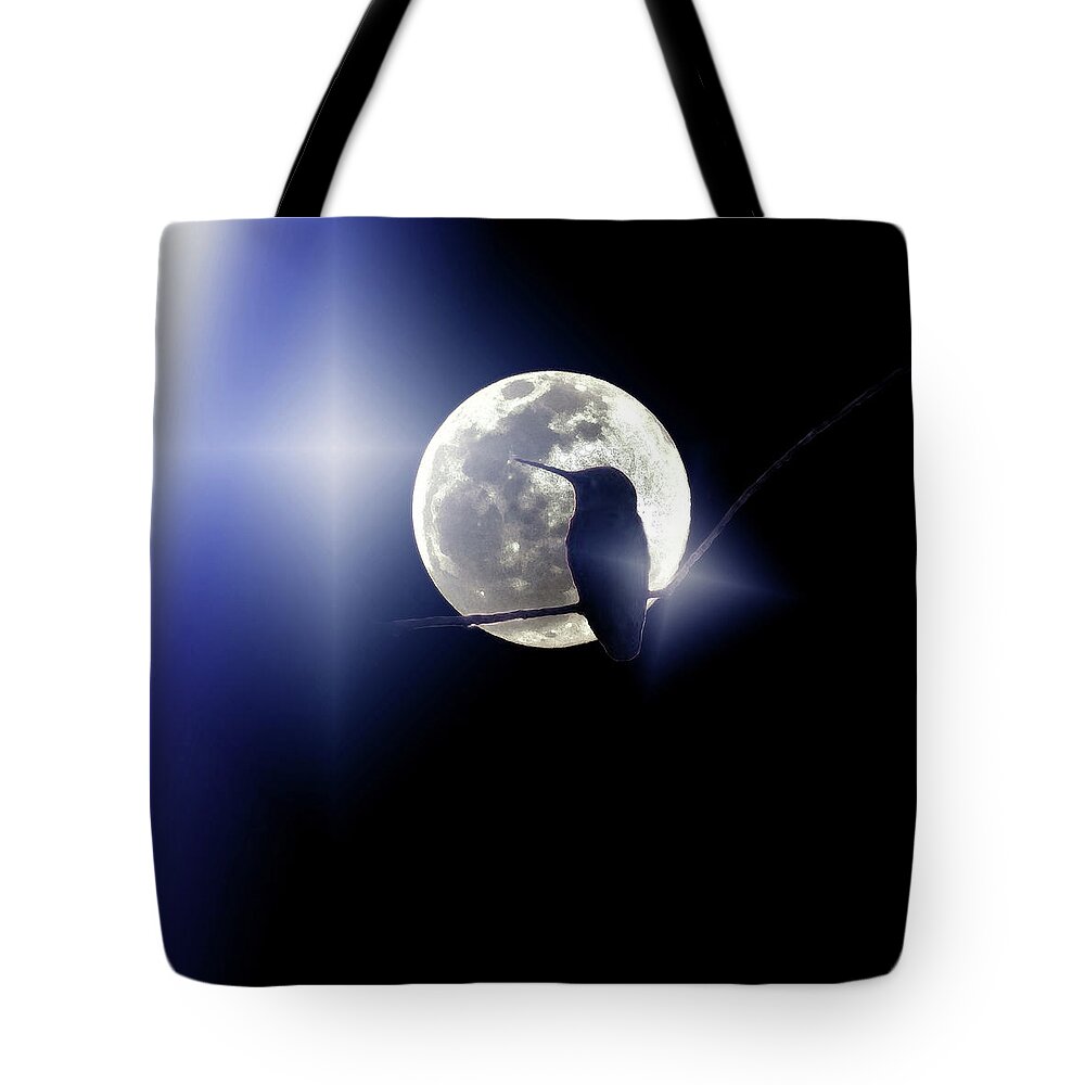 Hummingbird Tote Bag featuring the photograph Moon Gaze by Carl Moore