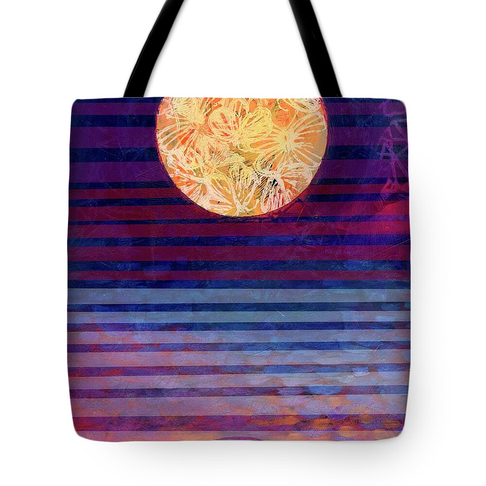 Moon Tote Bag featuring the mixed media Moon Power by Jennifer Lommers