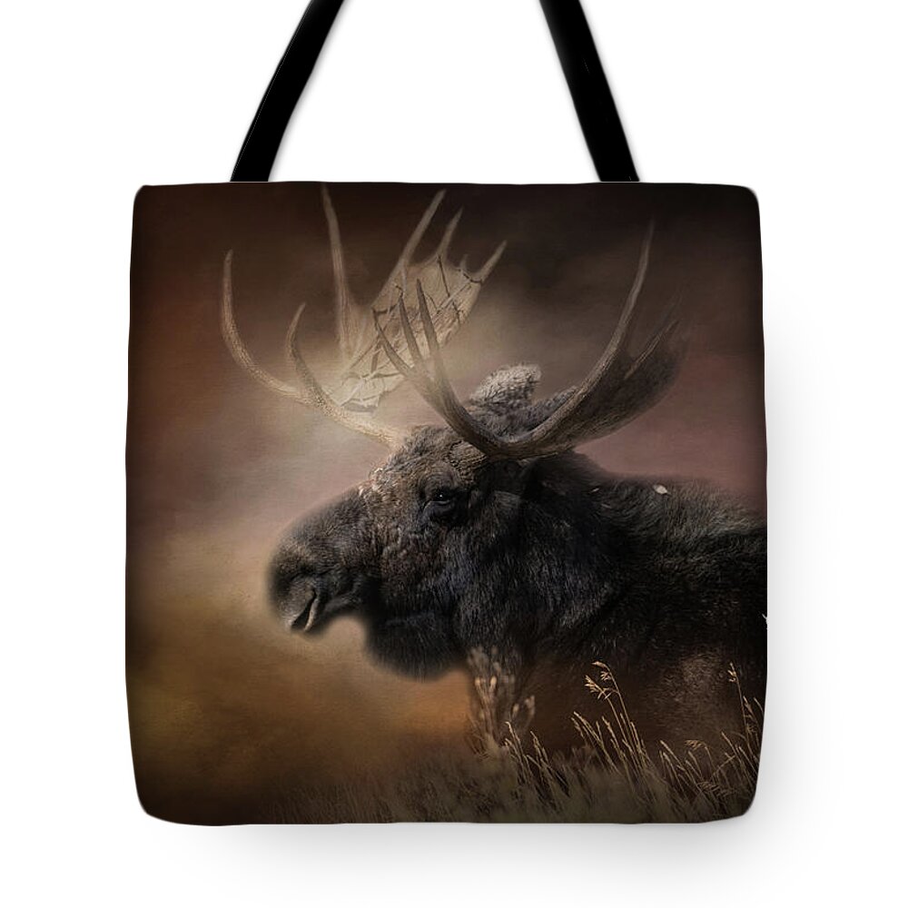 Moose Tote Bag featuring the photograph Moose - Artwork by Constance Puttkemery