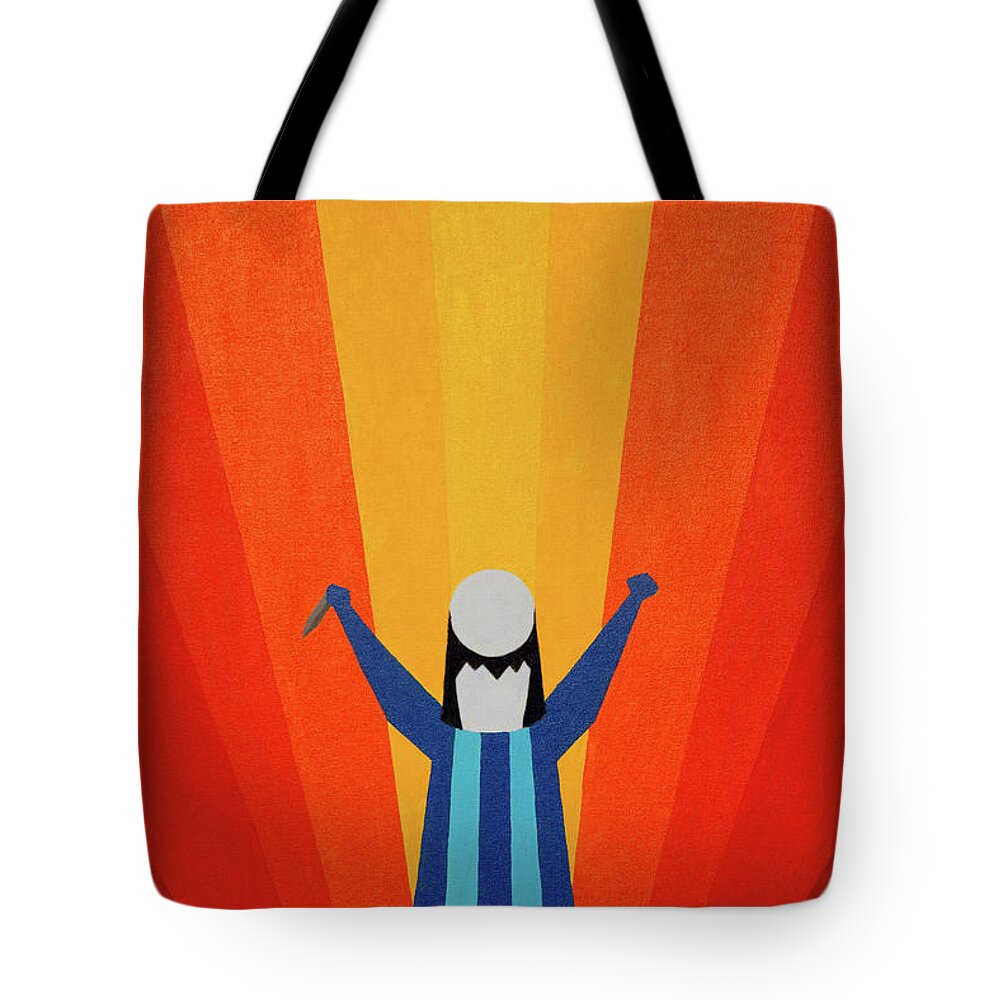 Abstract Tote Bag featuring the painting Moriah by Jonathan A