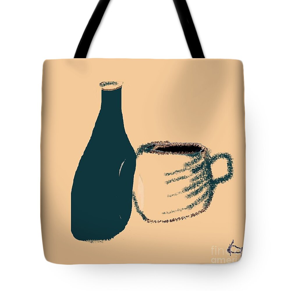 Milk Tote Bag featuring the painting Morning Habits by Vesna Antic