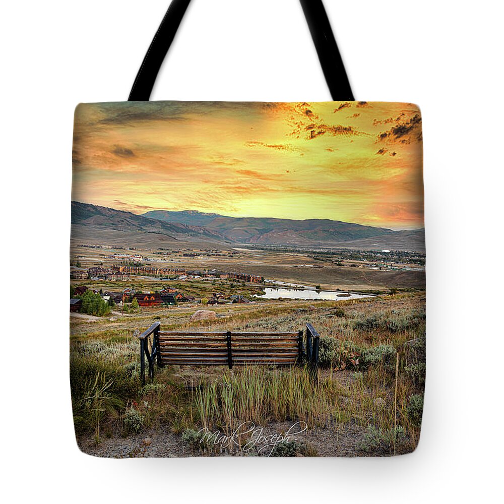 Sunrise Tote Bag featuring the photograph Morning in the Rockies by Mark Joseph