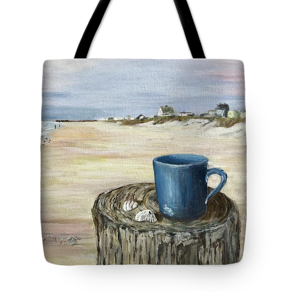 Landscape Tote Bag featuring the painting Morning Meeting by Deborah Smith