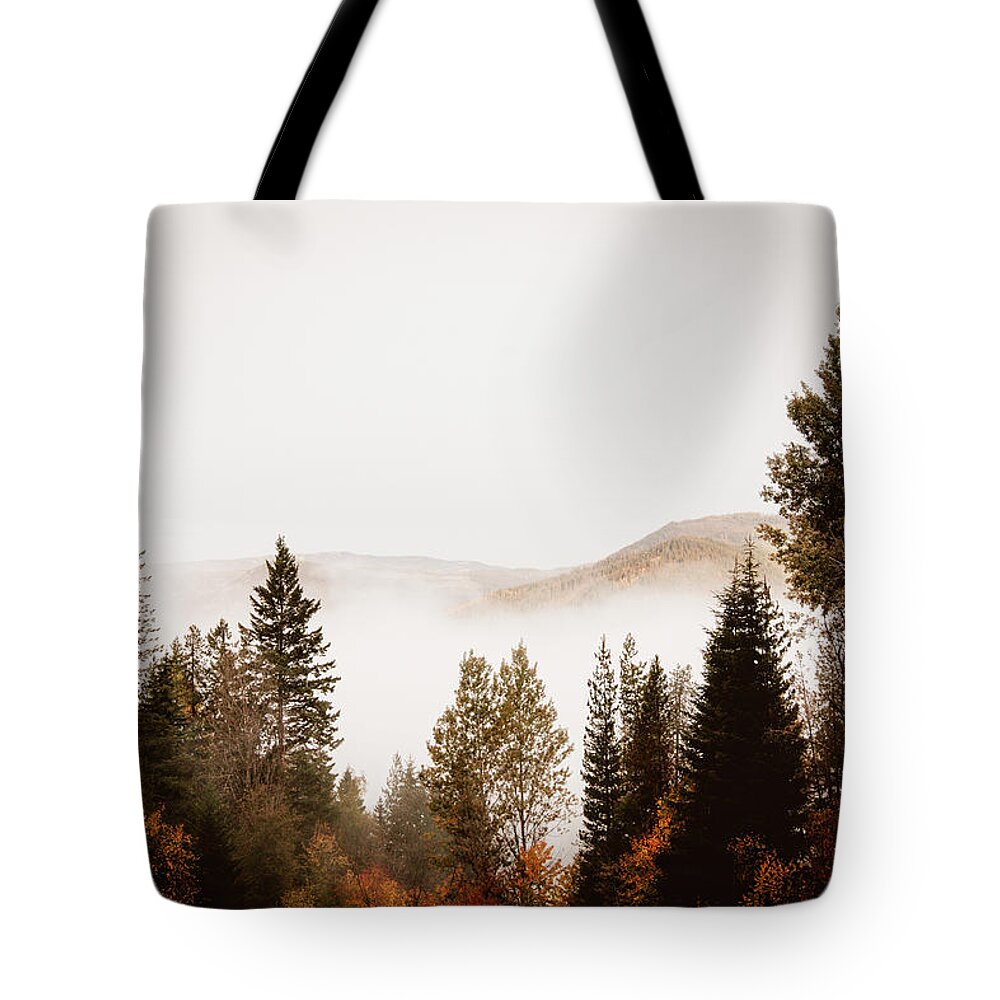 Canada Tote Bag featuring the photograph Morning Mist by Carmen Kern