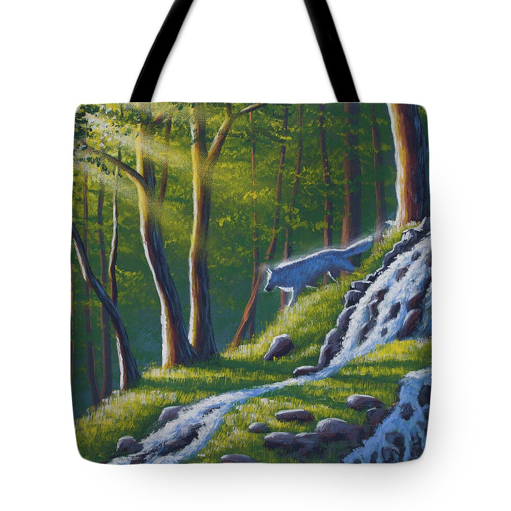 Acrylic Tote Bag featuring the painting Morning Rises by Timothy Stanford