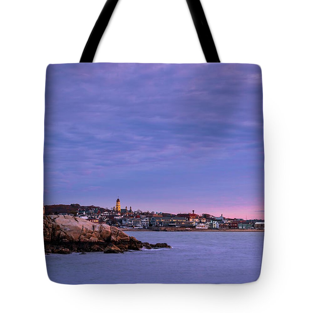 Gloucester Ma. Tote Bag featuring the photograph Morning View From, Stage Ft. Park by Michael Hubley