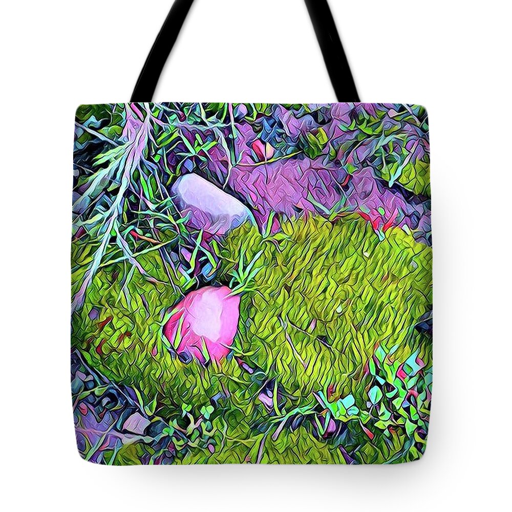 Moss Tote Bag featuring the photograph Moss and Rocks by Dorrene BrownButterfield