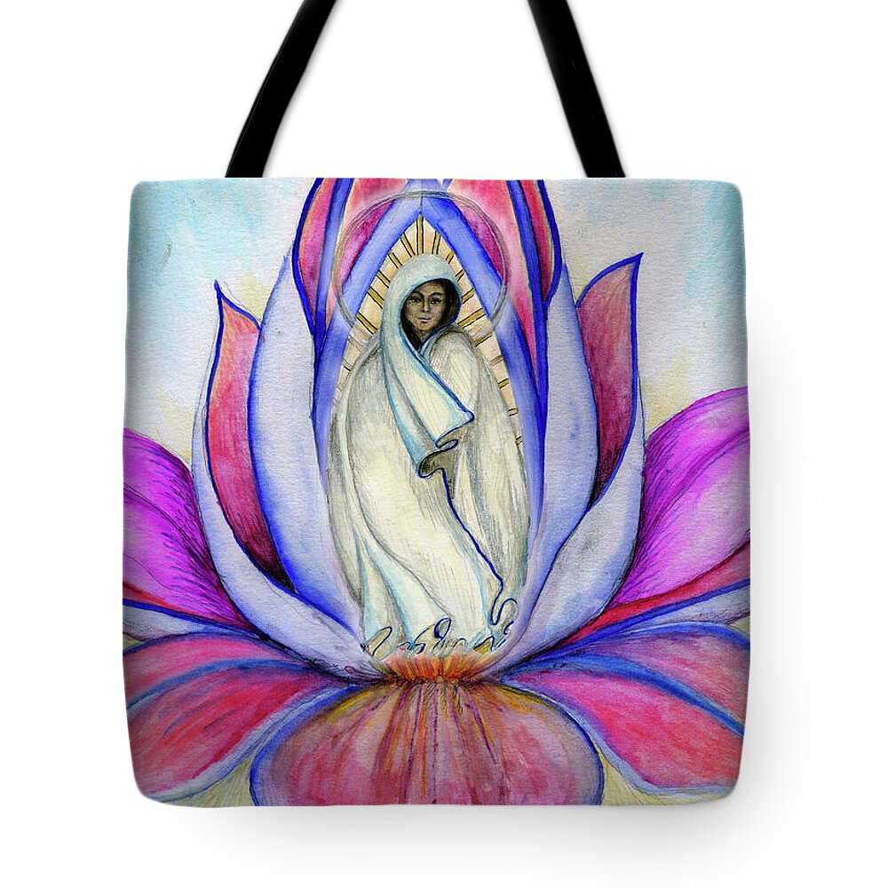 Mother Mary Tote Bag featuring the painting Mother Mary by Jo Thomas Blaine