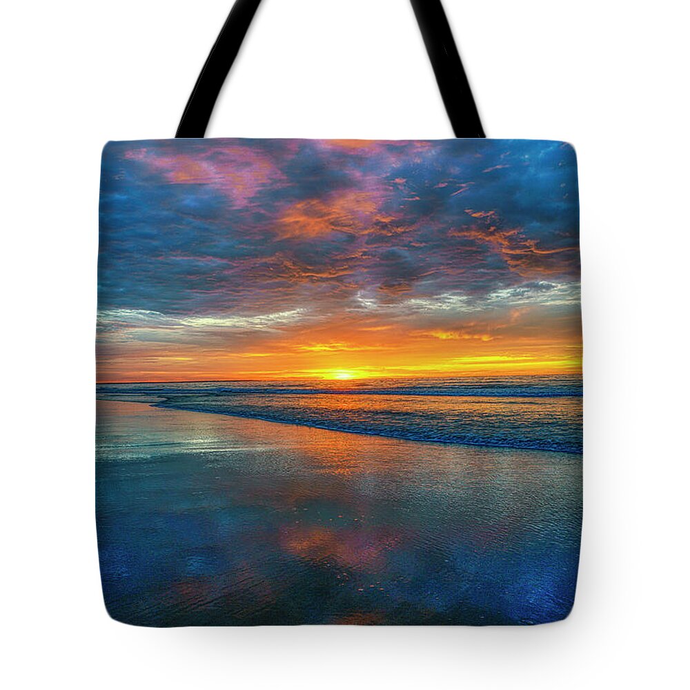 Ogunquit Beach Tote Bag featuring the photograph Mother Nature's Paint Brush by Penny Polakoff