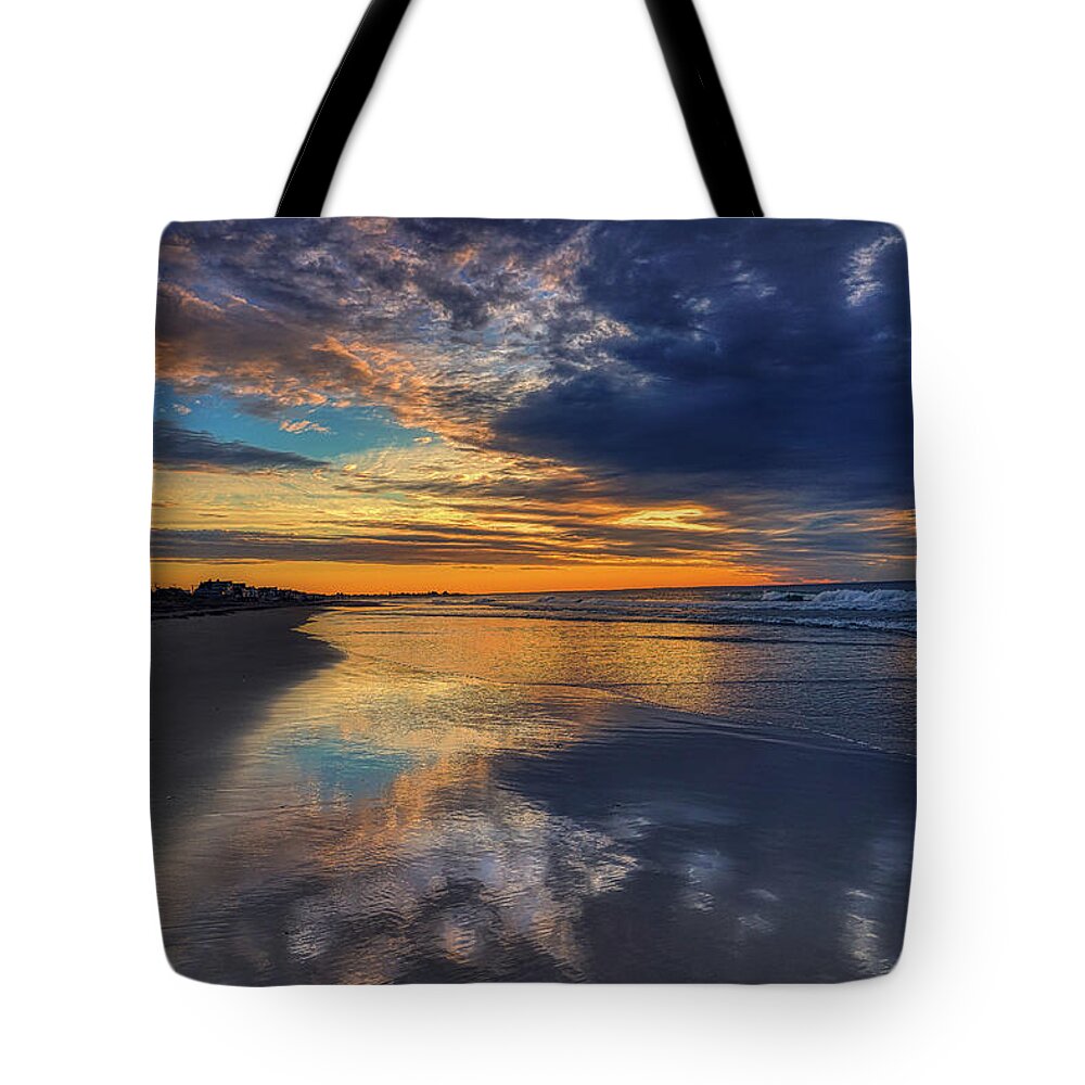 Footbridge Beach Tote Bag featuring the photograph Mother Nature's Reflections by Penny Polakoff