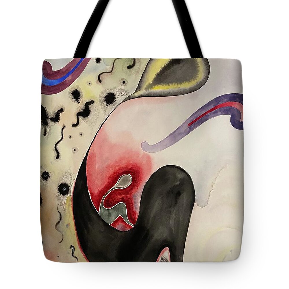 Mother And Child Tote Bag featuring the painting Mothering by Pamela Henry