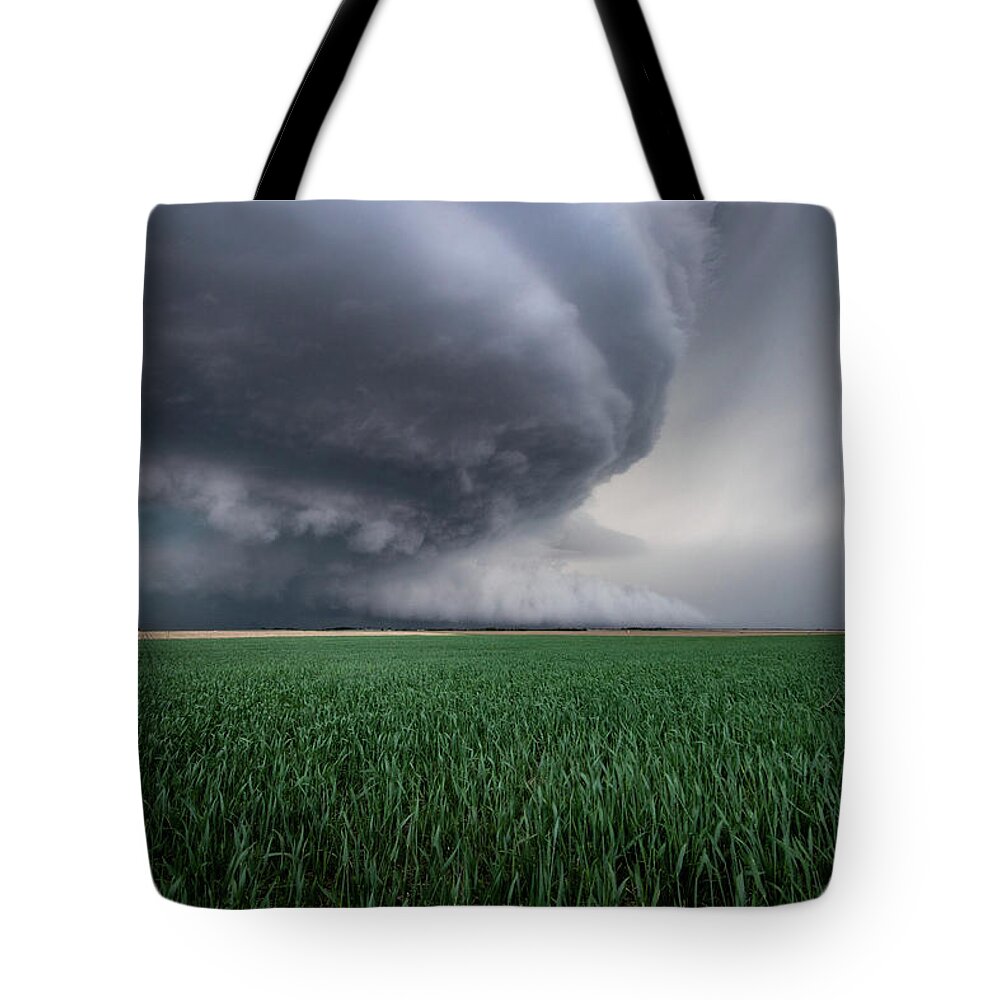 Mesocyclone Tote Bag featuring the photograph Mothership Storm by Wesley Aston